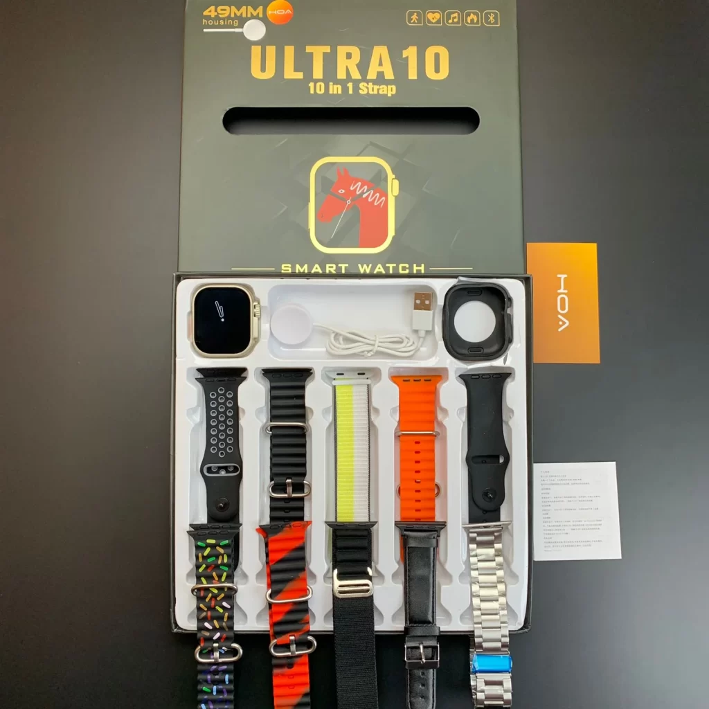 Ultra Smart Watch With 10 Straps